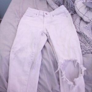 Levi's white skinny jeans